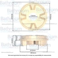 Ideal Standard Curved bath screen cam - 35 deg - White EE72553067