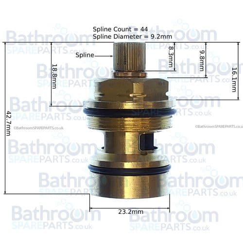 Ideal Standard Domi Duo 3/4in Dx 1/4 Turn Cartridges Pair Replaced E960598AA Now S8739NU