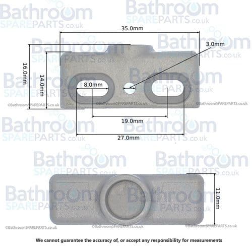 Ideal Standard Enclosure Connect Pivot Block Grey EE726735AH