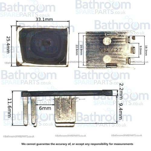 Ideal Standard Enclosure Synergy Pent Adjuster Top Cap Chrome LV883AA