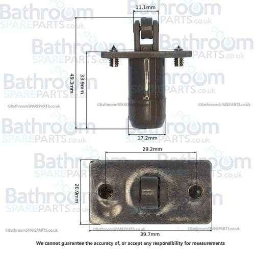 Ideal Standard Enclosure Synergy Pivot Roller Catch Assy  LV875LJ
