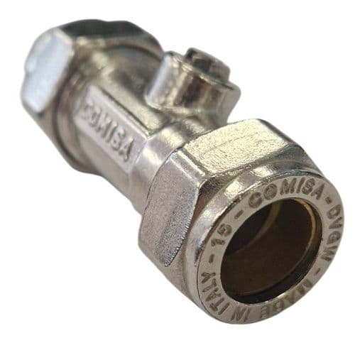 Ideal Standard IIovalve 15mm Chrome Servicing Valve With Outlet For Copper S9005AA