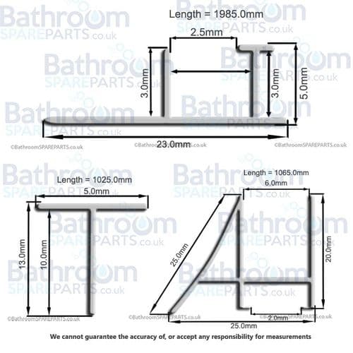 Ideal Standard Joy Shower Door Seals LV54467