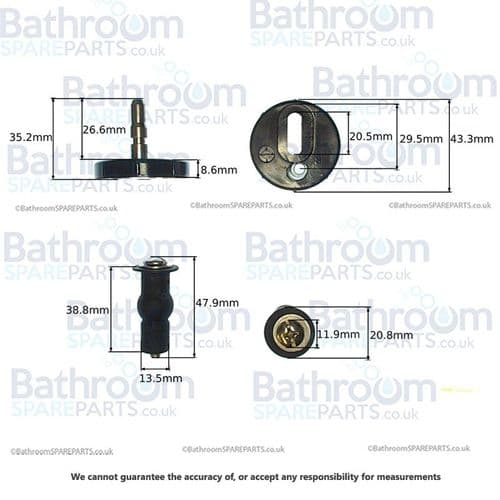Ideal Standard New Della / Exacto Seat and Cover Dampers and Hinge Pillar Kit UV08667