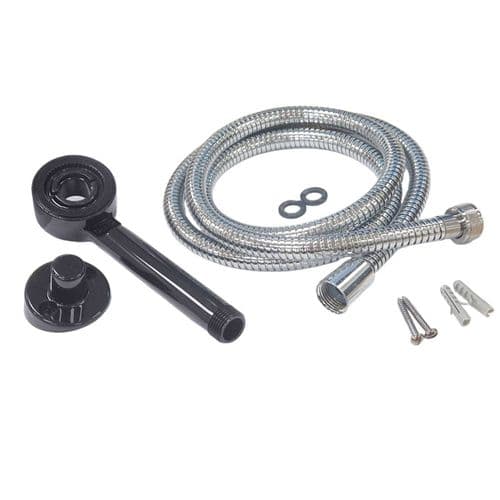 Ideal Standard P-IX Hand Shower Kit With Hose & Wall Bracket Black/Chrome 1822/IB