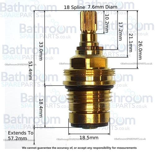 Ideal Standard Provence 1/2 Inch Rubber Valve Internal Headwork A951130NU11