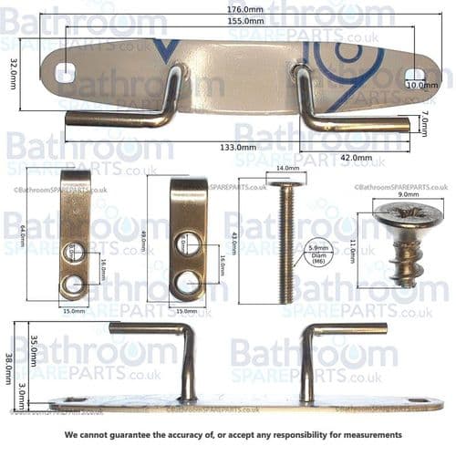 Ideal Standard Purity seat hinges - Stainless steel K725067