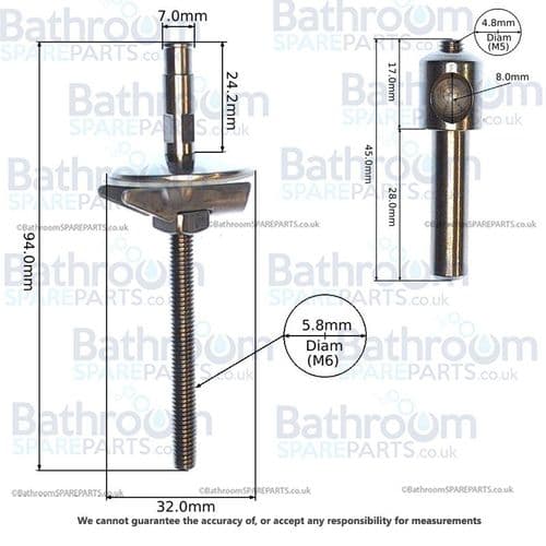 Ideal Standard Seat Hinges Tesi T6630 Chrome EV360AA