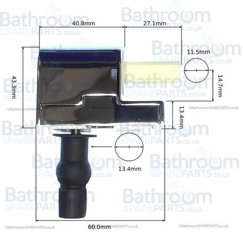 Ideal Standard Soft Close Della Toilet Seat Hinges ~ Chrome UV074AA