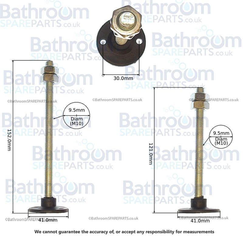 Ideal Standard Space Leg set - replacement M10 bath foot pack