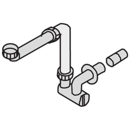 Ideal Standard Space Saving Waste Pipe And Trap Assembly For Wall Hung Furniture Unit J428467