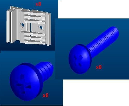 Ideal Standard Synergy Wall Fixing Pack LV86167