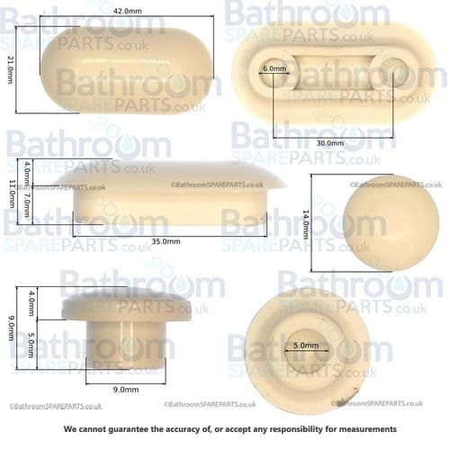 Ideal Standard Tesi/Ventuno/ Imagine Seat Buffers White T217801