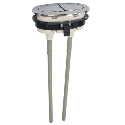 Impulse Oblong Dual Flush Toilet Flush Button Chrome EB692