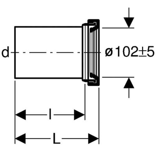 Infinity Straight 18cm Pan Connector BSP152.425.46.1