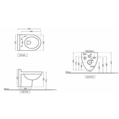Jaquar Continental Wall Hung- WC CNS-WHT-959SPP Spare Parts