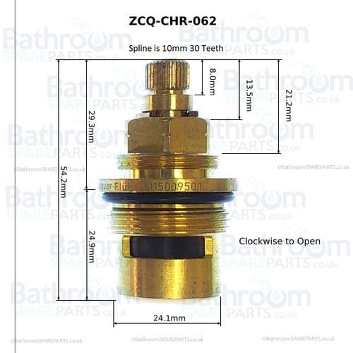 Jaquar Florentine Anti-Clockwise Close Valve ZCQ-CHR-062