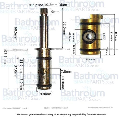 Jaquar Florentine Diverter Cartridge ZCQ-CHR-061