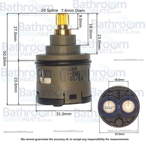 Jaquar Florentine Diverter Cartridge  ZRT-CHR-229