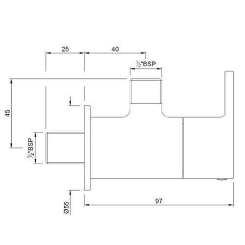 Jaquar Fusion Angular Stop Cock FUSCHR29053 Spare Parts
