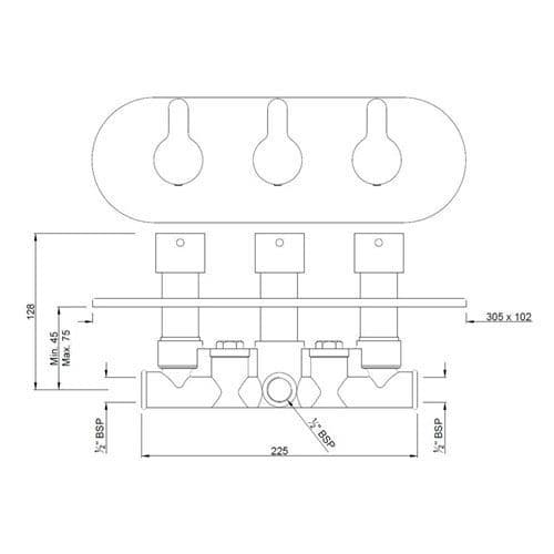 Jaquar Fusion Concealed 4Way Diverter Set FUSCHR29427 Spare Parts