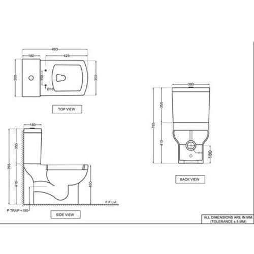 Jaquar Lyric Bowl for Coupled WC LYS-WHT-38201 Spare Parts