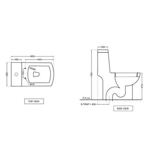 Jaquar Lyric Single Piece - WC LYS-WHT-38851S Spare Parts
