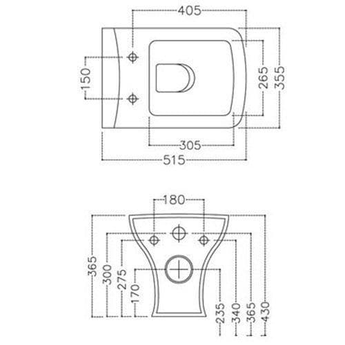 Jaquar Lyric Wall hung-WC Pan LYS-WHT-38951 Spare Parts