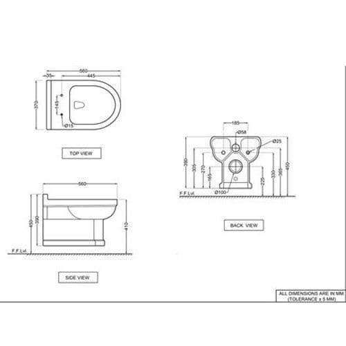 Jaquar Queens Wall hung-WC QNS-WHT-7951UF Spare Parts