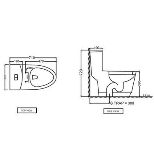 Jaquar Vignette Rimless Single piece-WC VGS-WHT-81851SN Spare Parts