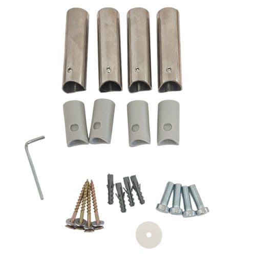 JIS Sussex – 90 mm Long Brackets Towel Rail Fixing Bracket set LONGBRUNSBRKT-P