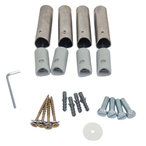 JIS Sussex – 90 mm Long Brackets Towel Rail Fixing Bracket set LONGBRUNSBRKT-P