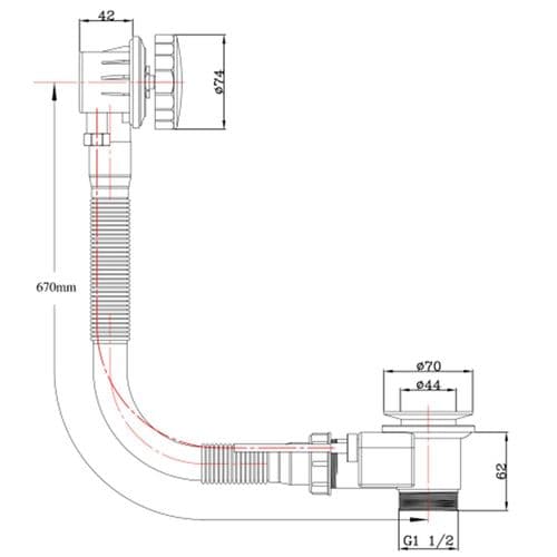JTP Bath Pop up Waste 809A