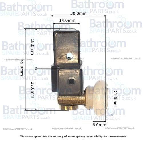 K-Vit Koncept Single Bath Screen Top & Bottom Hinge Set SPRKON072