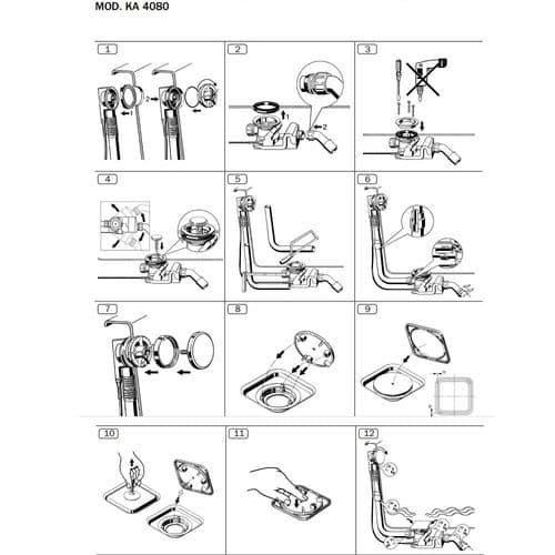 Kaldawei  Bath Popup Waste And Overflow Fitting  KA 4080