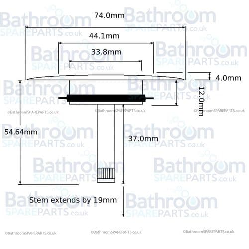 Kaldawei Chrome Bath Pop Up Plug 687770540000