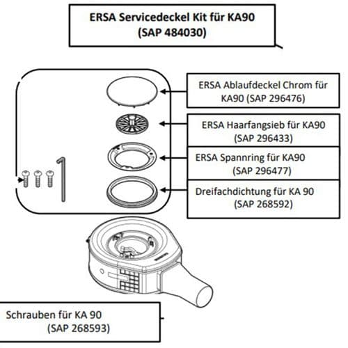 Kaldewei KA90  Full Service Kit 687744740999
