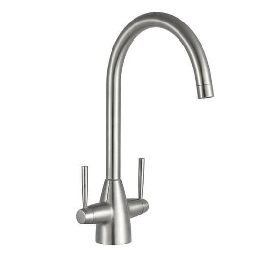 Kartell Mono Sink Mixer Brushed Steel Kitchen Tap KST008