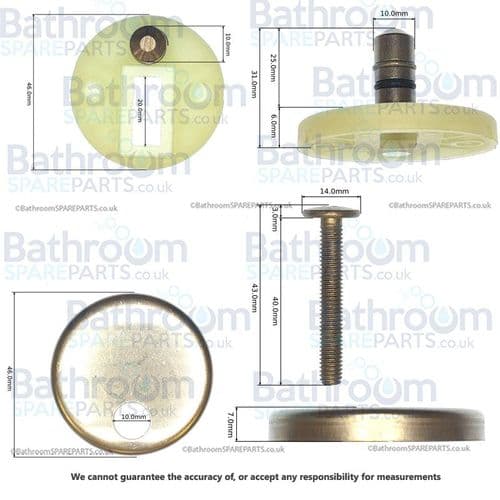 Kerasan FLO Soft Close Hinge Set Stainless Steel R1885F21