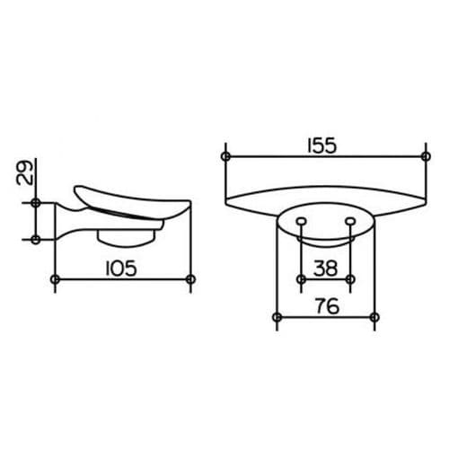Keuco Cleo Soap Dish Glass 03855009000
