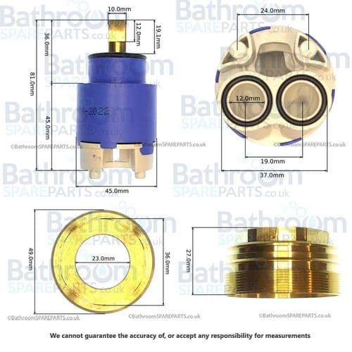 Keuco Edition 11 Floor Standing Bath Shower Mixer On/Off Cartridge 50100000359