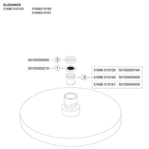 Keuco Elegance Shower Head Spare Parts 51686010100
