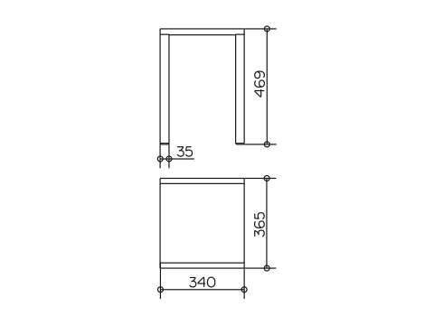 Keuco Plan Bathroom Stool Aluminium White 14982170051