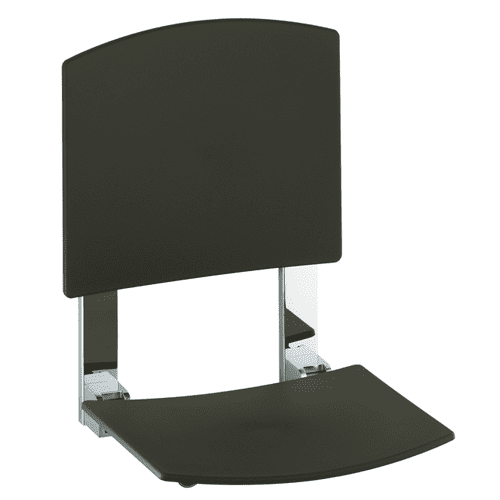 Keuco Plan Care Tip Up Seat Aluminium Silver Dark Grey 34982170037