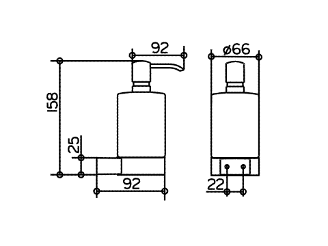 Keuco Plan Lotion Dispenser Opal Glass - 14948009000