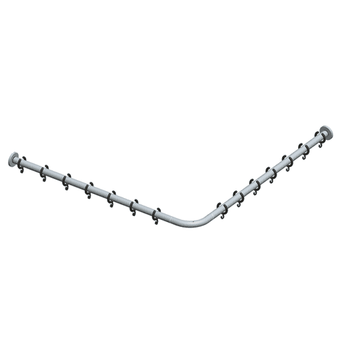 Keuco Plan Set Of Shower Curtain Rails Chrome 14939011200