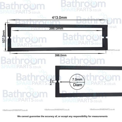 Lakes Wave Matt Black  Door Handle 19S-005B