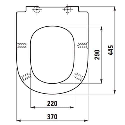 Laufen Lua Standard Close Toilet Seat Without Cover White H8910840000001