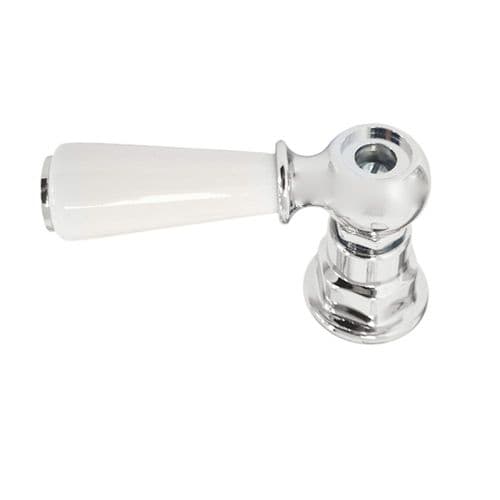 Lefroy Brooke Pair of 1/2" White Lever Assemblies PHL012CP