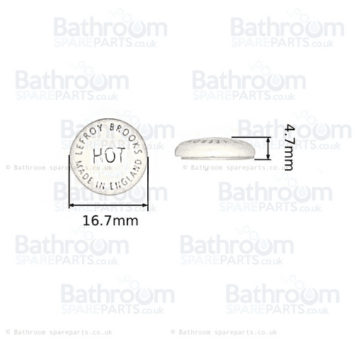 Lefroy Brookes Pair of Small Ceramic Tap Indices PHL015